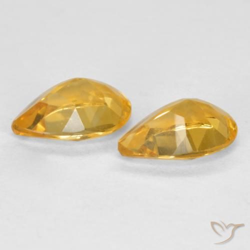 1.14克拉天然黄水晶，梨形，VS