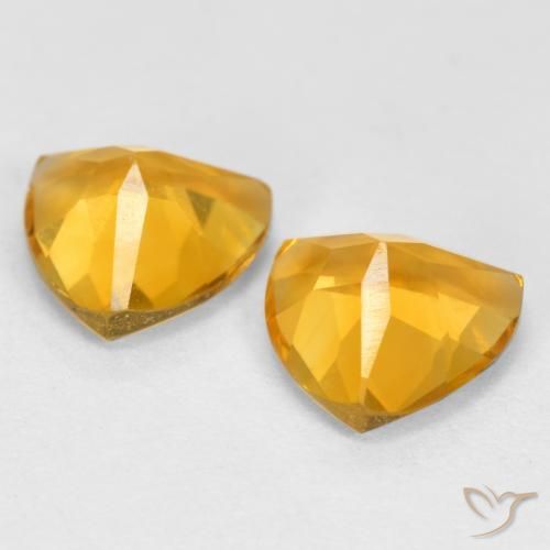 2.03克拉天然黄水晶，胖三角形，VS