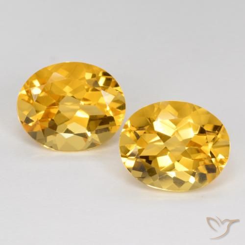 6.95ctw 天然 中深金色 黄水晶, 椭圆形, VVS-VS
