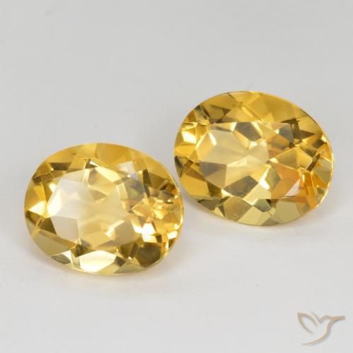 6.64克拉天然黄水晶，椭圆形，VVS-VS