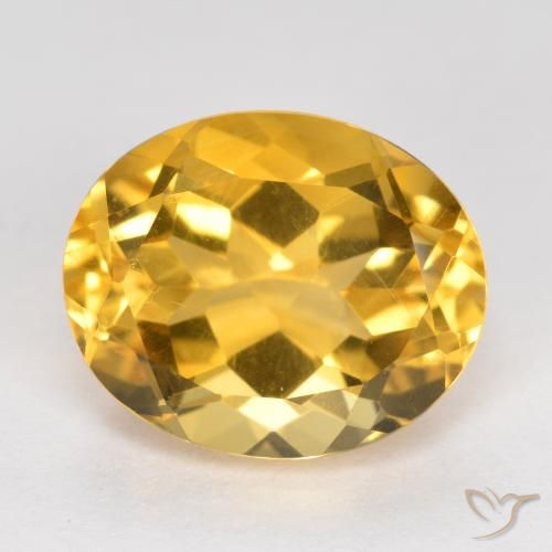 3.59ct 天然 中金 黄水晶, 椭圆形, VVS-VS