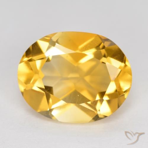 3.44ct 天然 亮金 黄水晶, 椭圆形, VVS-VS