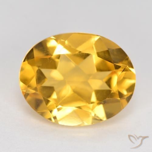 3.49ct 天然 中金 黄水晶, 椭圆形, VVS-VS