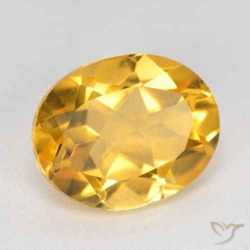 3.49克拉天然黄水晶，椭圆形，VVS-VS
