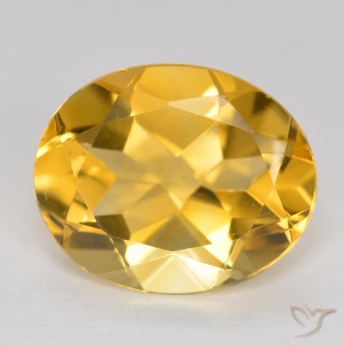 3.14ct 天然 深金橙色 黄水晶, 椭圆形, VVS-VS