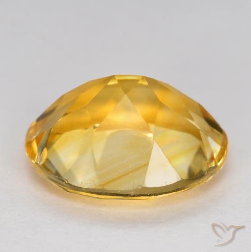 3.14克拉天然黄水晶，椭圆形，VVS-VS
