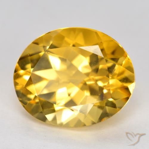 3.43克拉天然黄水晶，椭圆形，VVS-VS