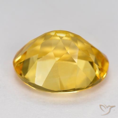 3.43克拉天然黄水晶，椭圆形，VVS-VS