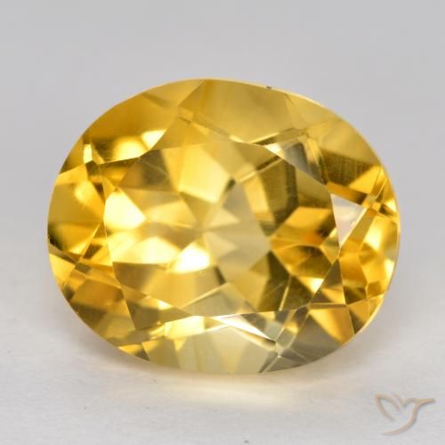3.66ct 天然 中金 黄水晶, 椭圆形, VVS-VS