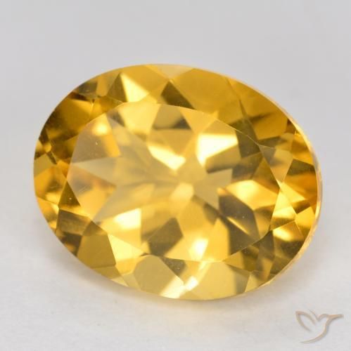 3.50克拉天然黄水晶，椭圆形，VVS-VS