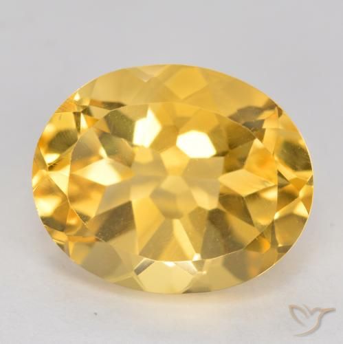 3.92ct 天然 中金 黄水晶, 椭圆形, VVS-VS