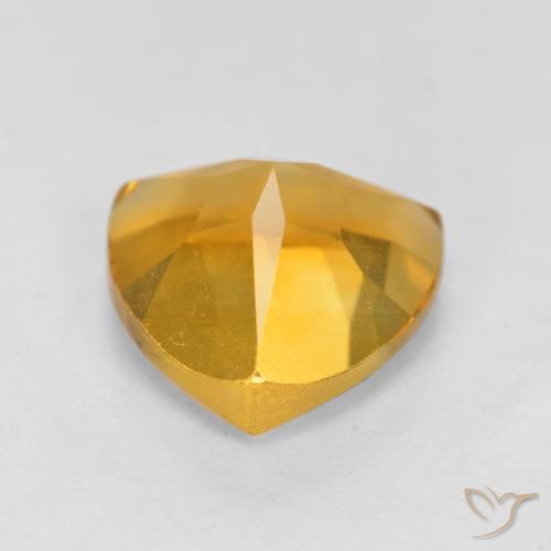 1.16克拉天然黄水晶，胖三角形，VS