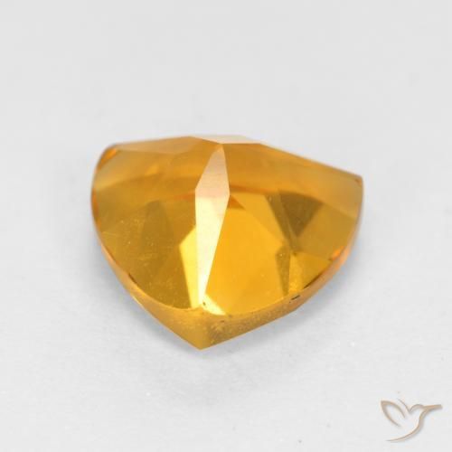 1.09克拉天然黄水晶，胖三角形，VS