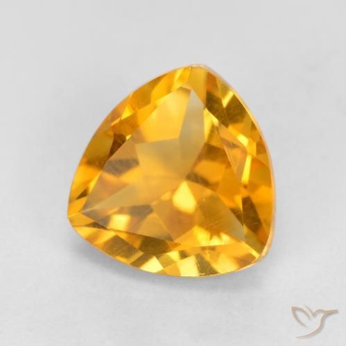 1.16克拉天然黄水晶，胖三角形，VS