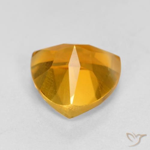 1.16克拉天然黄水晶，胖三角形，VS
