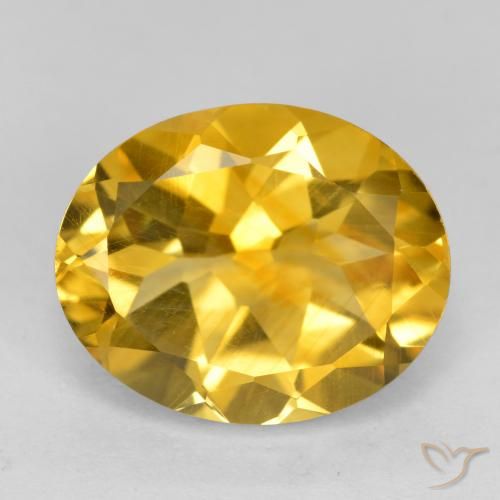 3.46ct 天然 金橙色 黄水晶, 椭圆形, VVS-VS