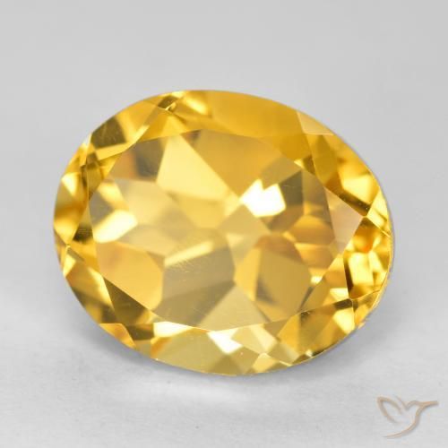 4.15ct 天然 中金 黄水晶, 椭圆形, VVS