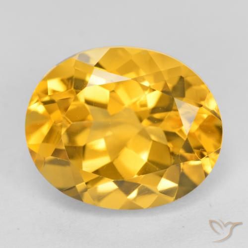 3.90ct 天然 中金 黄水晶, 椭圆形, VVS
