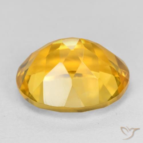 3.90克拉天然黄水晶，椭圆形，VVS