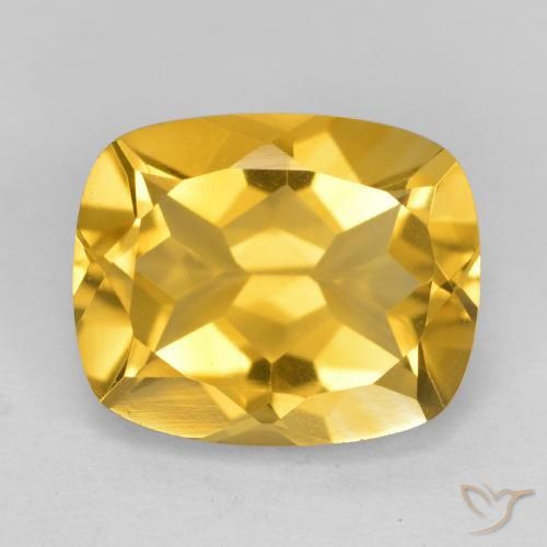 3.66ct 天然 金橙色 黄水晶, 软垫, VVS-VS