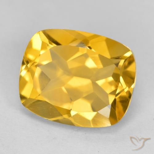 3.66克拉天然黄水晶，软垫，VVS-VS