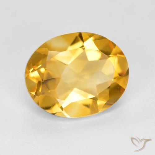 2.94克拉天然黄水晶，椭圆形，VVS