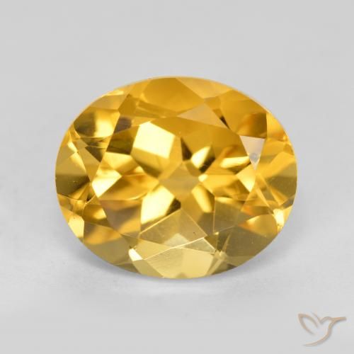 3.93ct 天然 金橙色 黄水晶, 椭圆形, VVS