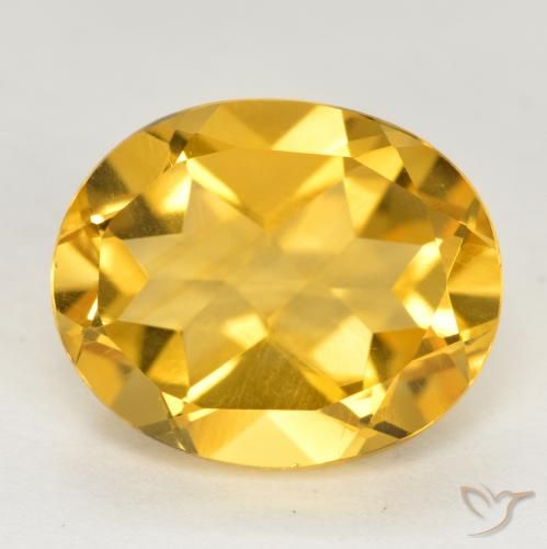 3.48ct 天然 亮金 黄水晶, 椭圆形, VVS-VS