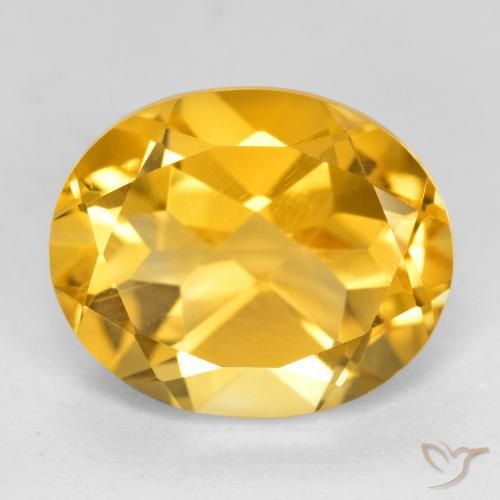 3.50ct 天然 亮金 黄水晶, 椭圆形, VVS-VS