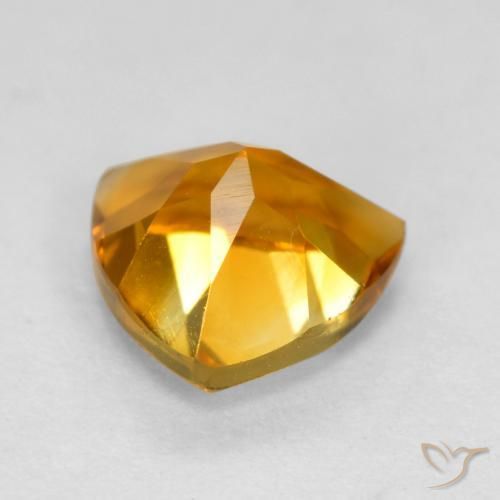 1.16克拉天然黄水晶，胖三角形，VVS-VS