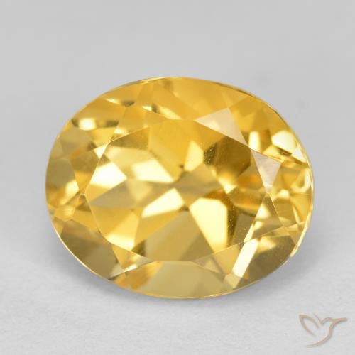 3.80ct 天然 中金 黄水晶, 椭圆形, VVS-VS