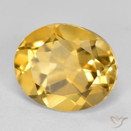 3.35克拉天然黄水晶，椭圆形，VVS-VS