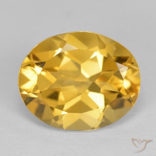 3.39ct 天然 中金 黄水晶, 椭圆形, VVS-VS