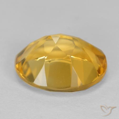 3.39克拉天然黄水晶，椭圆形，VVS-VS