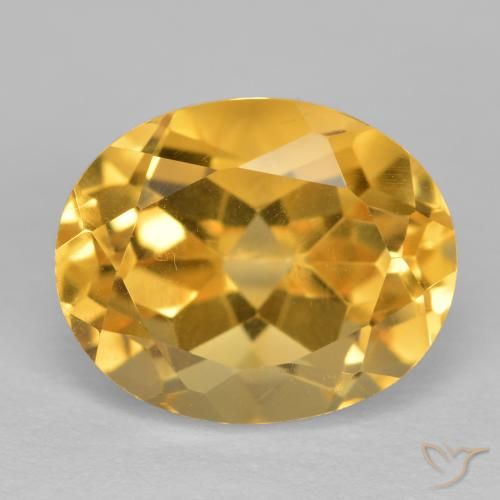 4.06ct 天然 深金橙色 黄水晶, 椭圆形, VVS-VS