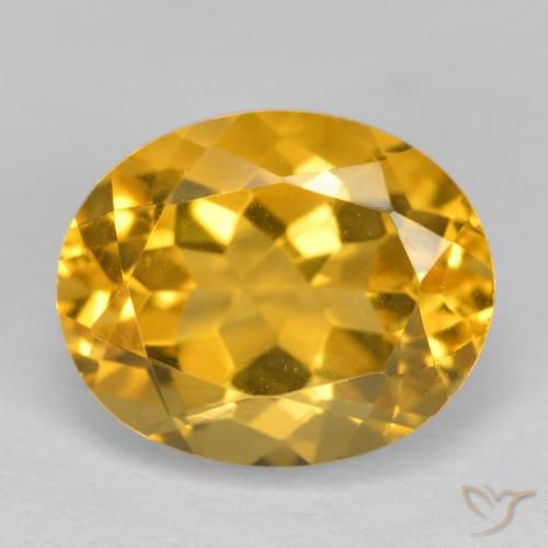 3.95ct 天然 深金色 黄水晶, 椭圆形, VVS