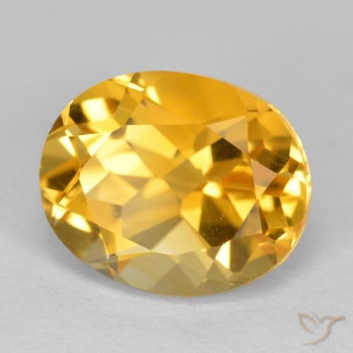 4.03克拉天然黄水晶，椭圆形，VVS