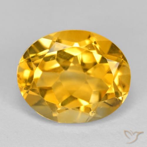3.53ct 天然 深金色 黄水晶, 椭圆形, VVS-VS