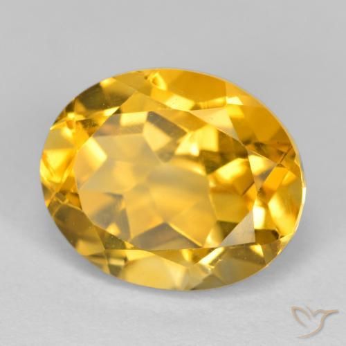 3.53克拉天然黄水晶，椭圆形，VVS-VS