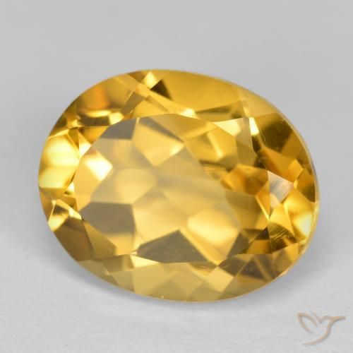3.91克拉天然黄水晶，椭圆形，VVS-VS