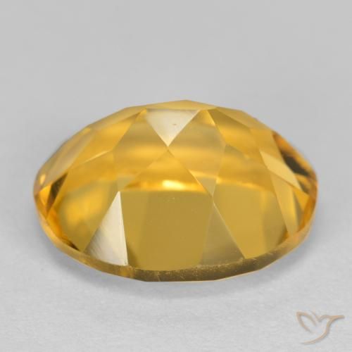 3.91克拉天然黄水晶，椭圆形，VVS-VS