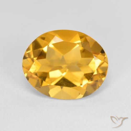 3.20ct 天然 深金橙色 黄水晶, 椭圆形, VVS-VS