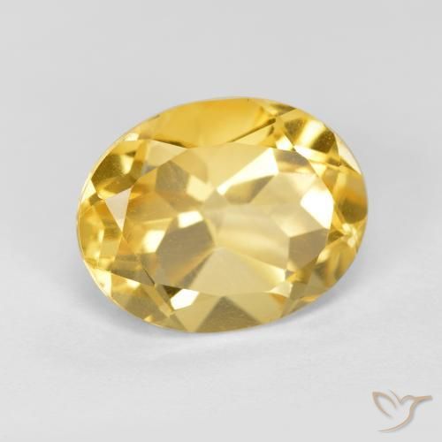 3.28克拉天然黄水晶，椭圆形，VVS-VS
