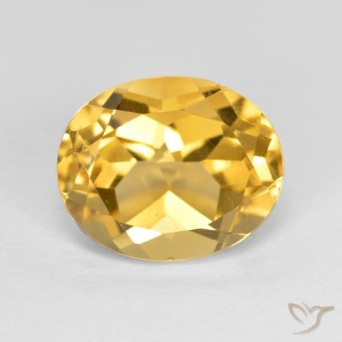 3.77ct 天然 金橙色 黄水晶, 椭圆形, VVS-VS