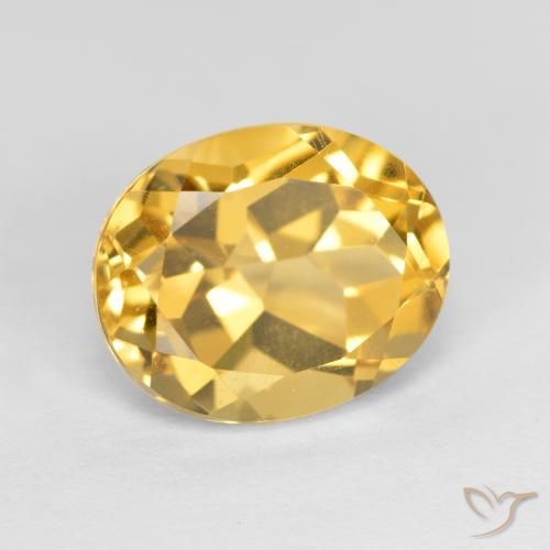 3.77克拉天然黄水晶，椭圆形，VVS-VS
