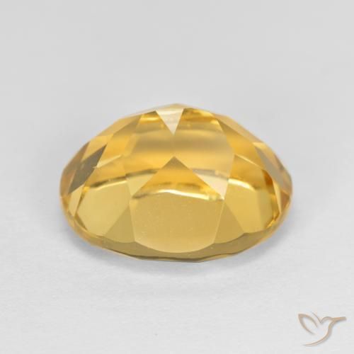 3.77克拉天然黄水晶，椭圆形，VVS-VS