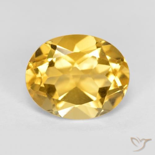 3.65ct 天然 中金 黄水晶, 椭圆形, VVS-VS