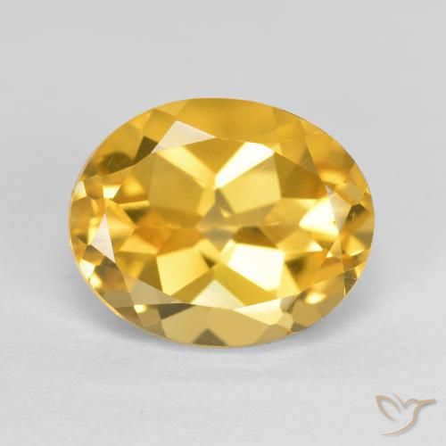 3.76ct 天然 中金 黄水晶, 椭圆形, VVS