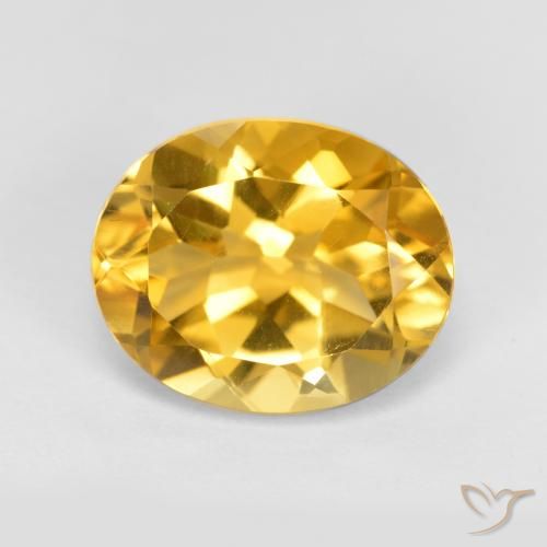3.51ct 天然 金橙色 黄水晶, 椭圆形, VVS-VS