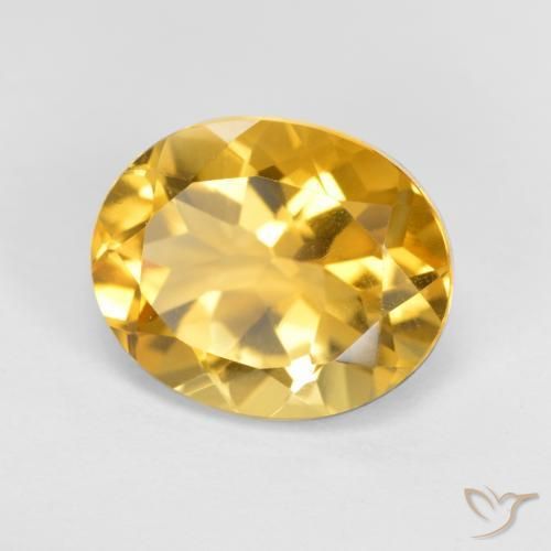 3.51克拉天然黄水晶，椭圆形，VVS-VS